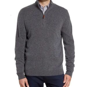 Nordstrom Men’s Shop Cotton Cashmere Heathered Quarter Zip